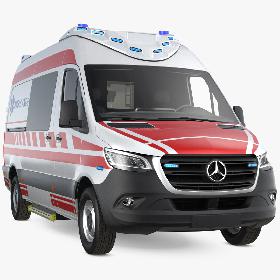 3D Paramedic Mercedes Benz Sprinter Ambulance